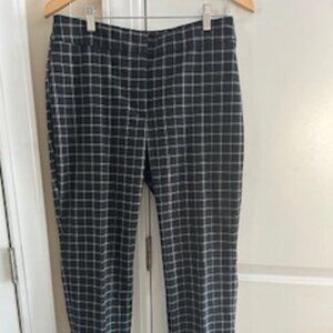 Women's Pants Ann Taylor Size 6 Black & Gray Plaid Machine Washable